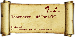 Toperczer László névjegykártya